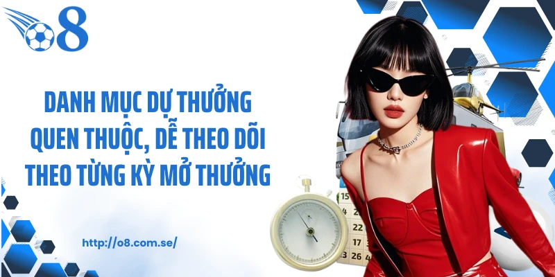 Danh mục dự thưởng quen thuộc, dễ theo dõi theo từng kỳ mở thưởng